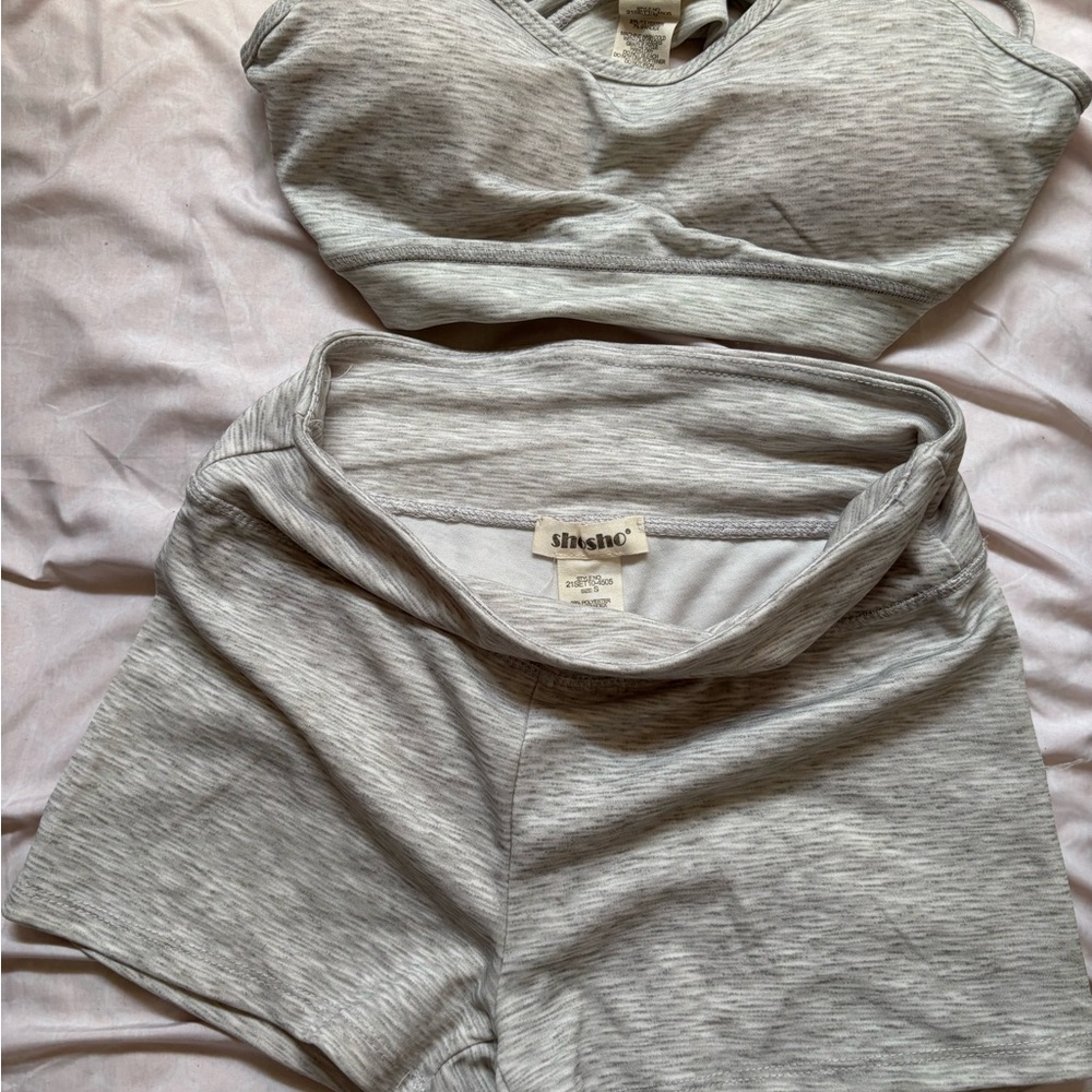 Shosho Light Gray Activewear Set